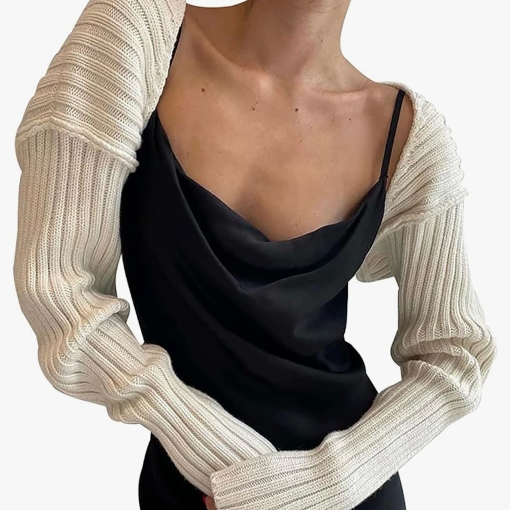 White Knit Bolero